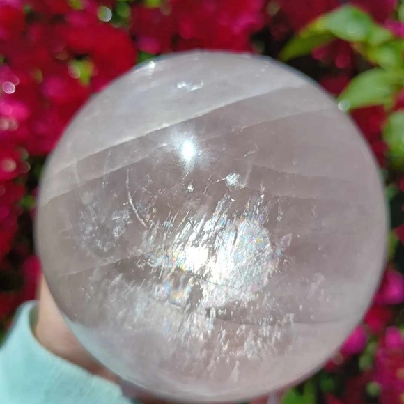 SOLD 12.5in circumstance Merkabite calcite Crystal Sphere - Picture 1 of 6